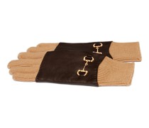 Handschuhe aus Wolle mit Horsebit