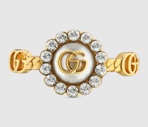 GG Marmont Ring Mit Doppel G Und Blume