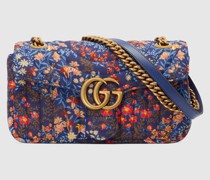 Kleine GG Marmont Schultertasche Mit Chevron-Muster