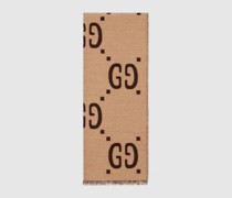Schal Aus GG Jacquard Aus Wolle Und Seide