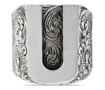 Gucci Letters Ring aus Silber mit Buchstabe „U“