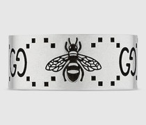 Breiter GG Ring Mit Bienen-Gravur
