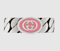 Emaillierter Interlocking G Ring