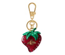 Schlüsselanhänger in Erdbeerform mit Gucci Biene