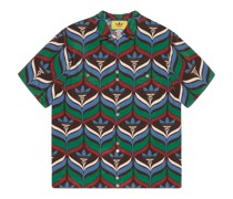 adidas x Gucci Bowling-Shirt mit Trefoil-Print
