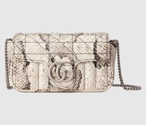 GG Marmont Super-Mini-Tasche Aus Pythonleder