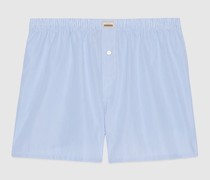 Shorts Aus Gestreifter Baumwolle