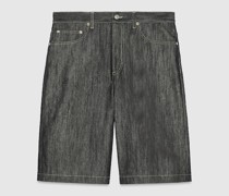 Shorts Aus Denim Mit Jacquard-Detail