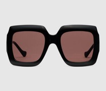 Rechteckige Sonnenbrille Mit Kette