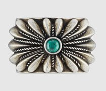 Ring Mit GG Und Gravierter Blume