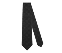 Jacquard-Krawatte aus Seide und Wolle mit Horsebit