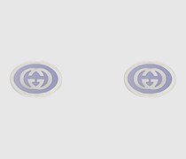 Emaillierte Interlocking G Ohrringe