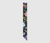 Halsschleife Aus Seidentwill Mit Flora-Print