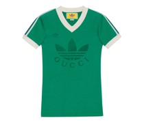 adidas x Gucci T-Shirt mit V-Ausschnitt