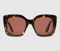 Übergroße Sonnenbrille Mit Eckigem Rahmen