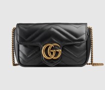 GG Marmont Super-Mini-Tasche Aus Matelassé-Leder