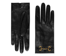 Handschuhe aus Leder mit Horsebit