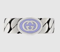 Emaillierter Interlocking G Ring