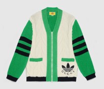 Adidas X Gucci Cardigan Aus Gemischtem Wollstrick