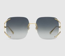 Quadratische Sonnenbrille Aus Metall