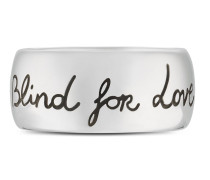 „Blind for love“ Ring in Silber