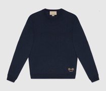 Pullover Aus Wolle Mit Horsebit-Intarsie