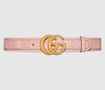 Breiter GG Marmont Gürtel Aus Matelassé-Leder