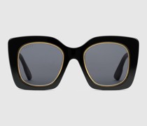 Übergroße Sonnenbrille Mit Eckigem Rahmen