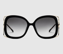 Rechteckige Sonnenbrille Mit Horsebit