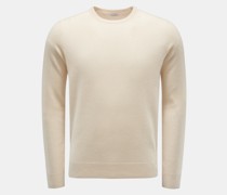 Cashmere Rundhals-Pullover creme