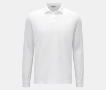 Longsleeve-Poloshirt weiß