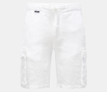 Leinen Cargo-Bermudas 'Linen Cargo' weiss