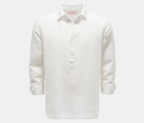 Popover-Hemd 'Caspian' schmaler Kragen weiß