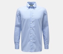 Casual Hemd 'Gable' Button-Down-Kragen blau/weiß gestreift