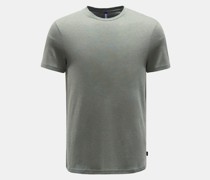 Rundhals-T-Shirt graugrün