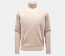 Cashmere Rollkragenpullover beige