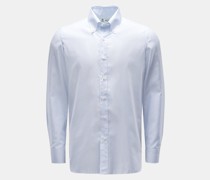 Oxfordhemd Button-Down-Kragen hellblau/weiß gestreift