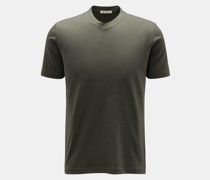 V-Neck T-Shirt 'Adam' oliv