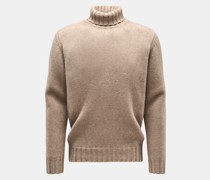 Cashmere Rollkragenpullover hellbraun