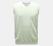Cashmere V-Neck Pullunder mintgrün