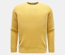 Cashmere Rundhalspullover gelb