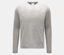 Cashmere Rundhalspullover grau