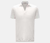 Leinen Jersey-Poloshirt 'Lucio' offwhite