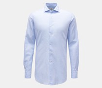 Casual Hemd Haifisch-Kragen rauchblau