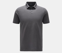 Jersey-Poloshirt dunkelgrau