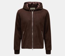 Velourslederjacke 'Benedict' dunkelbraun