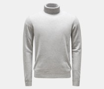 Cashmere Rollkragenpullover hellgrau