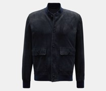 Veloursleder-Blouson navy