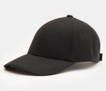 Leinen Baseball-Cap schwarz