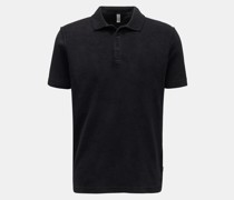 Frottee-Poloshirt 'Terry Polo' schwarz